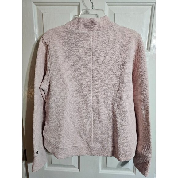 Calia by Carrie Underwood Womens M Pink Mock Neck Sweater Textured Pullover - Picture 4 of 6
